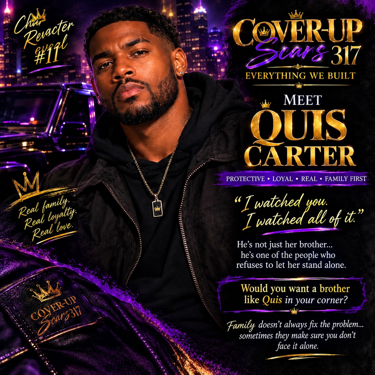 Quis Carter character reveal artwork